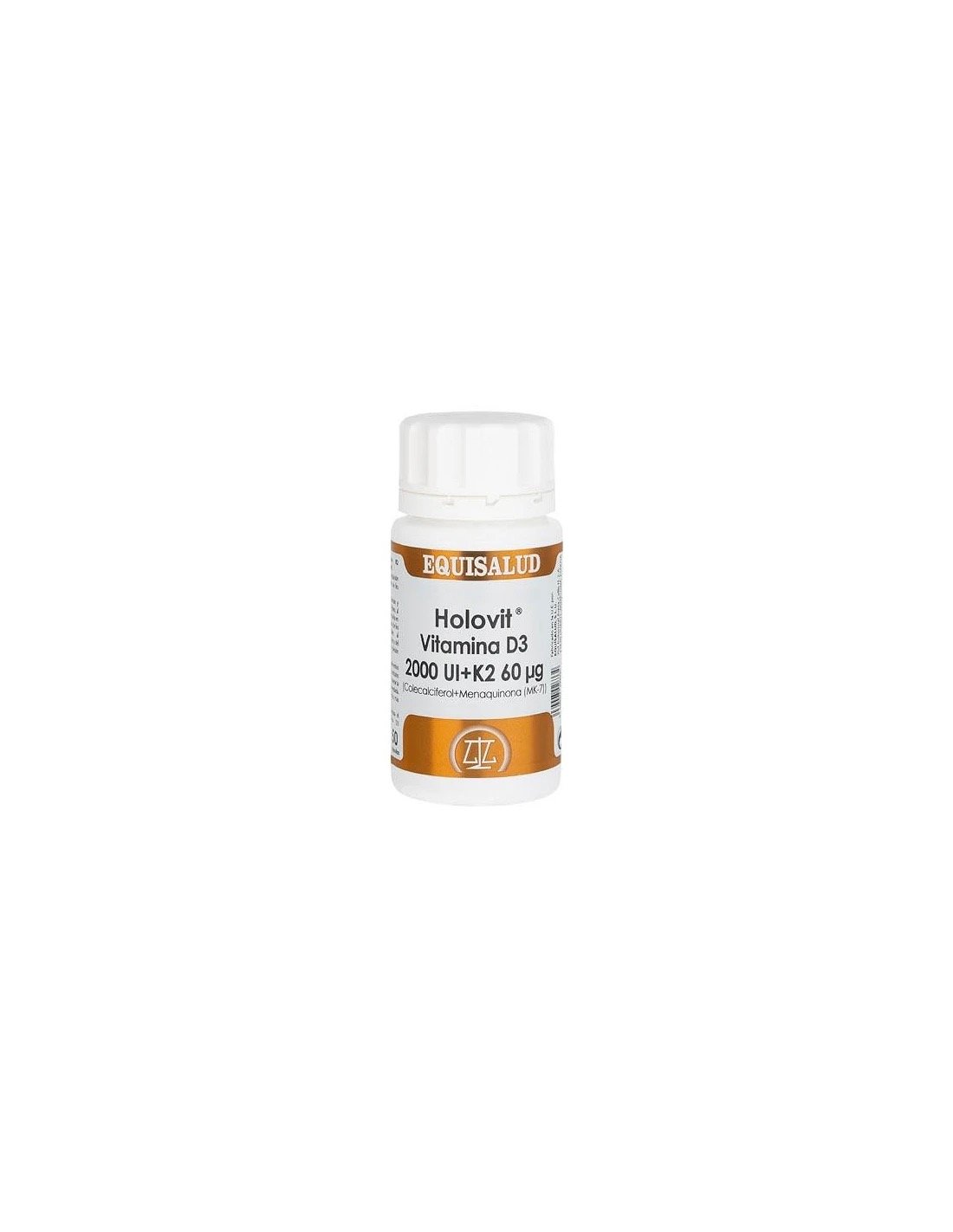 Holovit vitamina D3 2.000 UI + K2 60µg de Equisalud 50 cápsulas