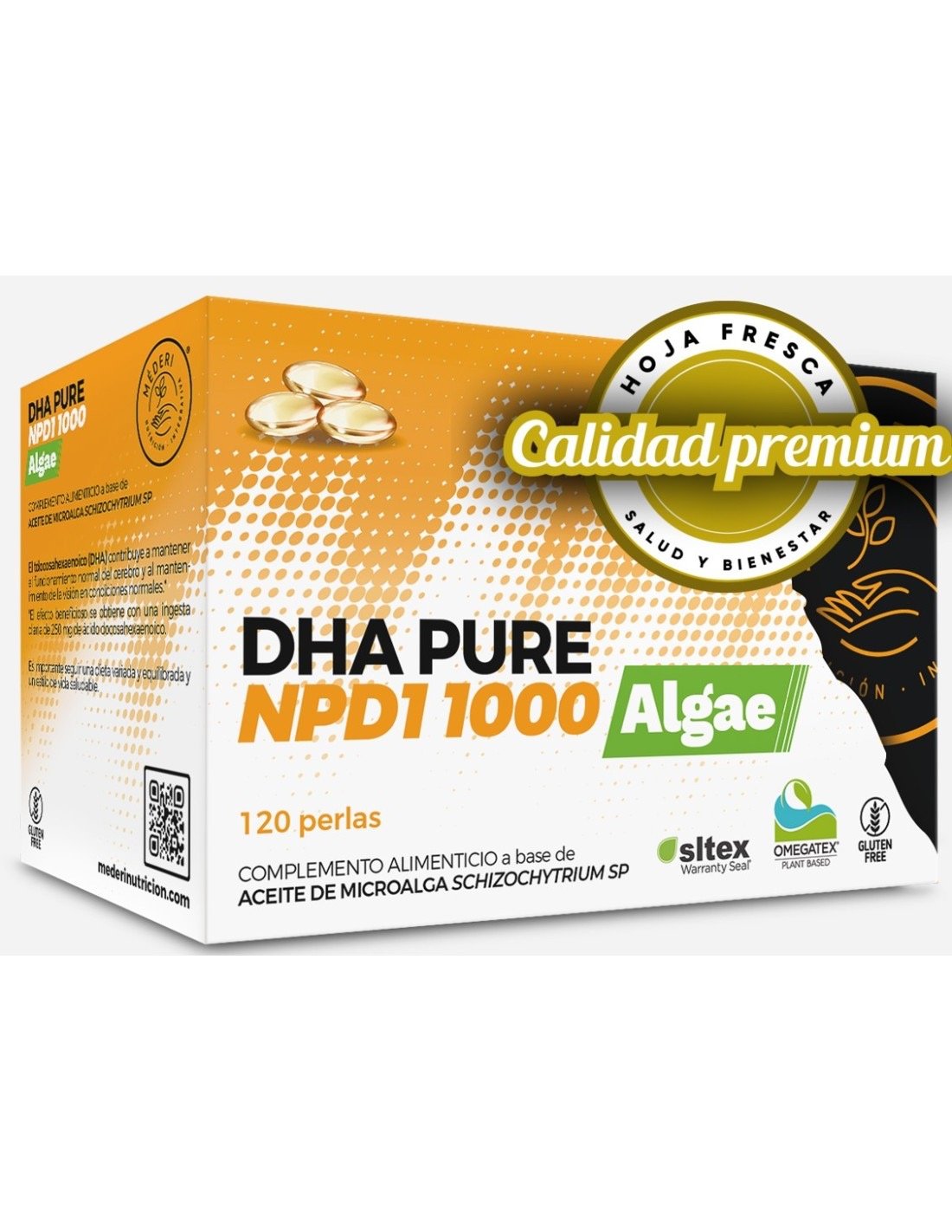 DHA PURE NPD1 1000 ALGAE 120 PERLAS